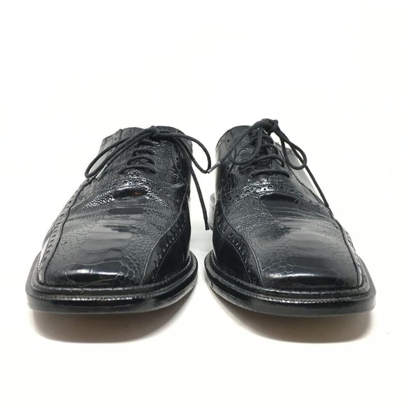 Mezlan Oxfords Shoes Size 10 Black Ostrich Claw